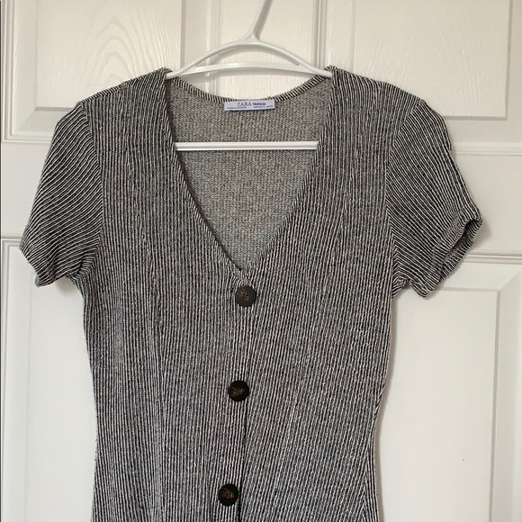 Zara Knit Dress with Buttons - Picture 2 of 2